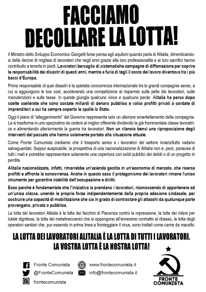 Alitalia Facciamo Decollare la lotta