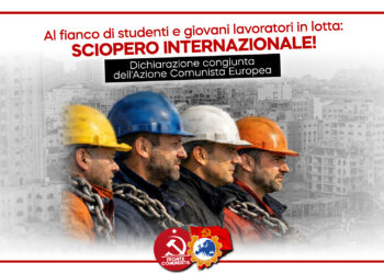 In tutta Europa, al fianco degli studenti delle scuole e delle università e dei giovani lavoratori in lotta, in prima linea negli scioperi della classe operaia. La lotta si intensifica con uno sciopero internazionale che coinvolge oltre 100 porti contro il coinvolgimento nella guerra imperialista