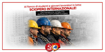 In tutta Europa, al fianco degli studenti delle scuole e delle università e dei giovani lavoratori in lotta, in prima linea negli scioperi della classe operaia. La lotta si intensifica con uno sciopero internazionale che coinvolge oltre 100 porti contro il coinvolgimento nella guerra imperialista