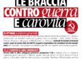Incrociamo le braccia contro guerra e carovita